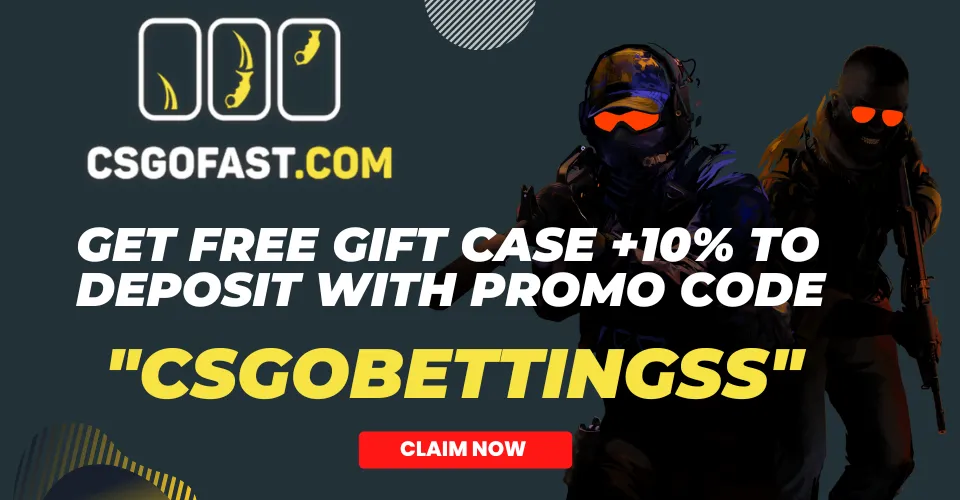 CSGOFast Promo Code CSGOBETTINGSS - Free Gift Case and 10% Deposit Bonus